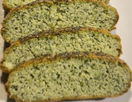 Exquisito y Suave Pan con Brócoli y Chia